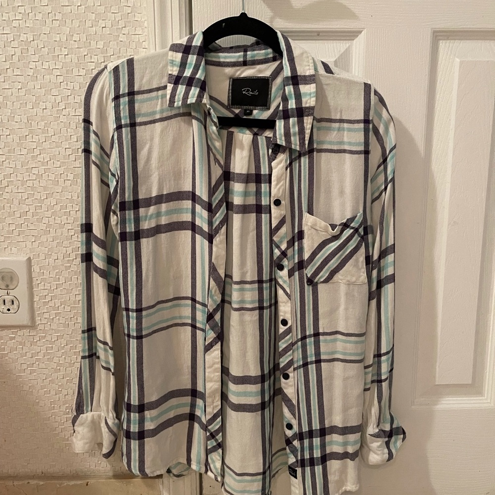 Rails plaid blouse